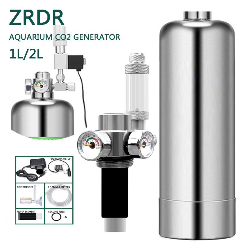Glass Co2 Drop Checker - ZRDR Aquarium CO2-Generator Duales Manometer Blasenmessgerät