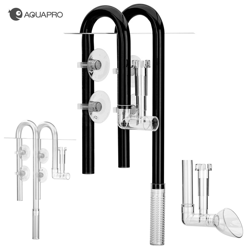 Glass Co2 Drop Checker - AQUAPRO Kunststoff Inflow Outflow Einlass Auslass