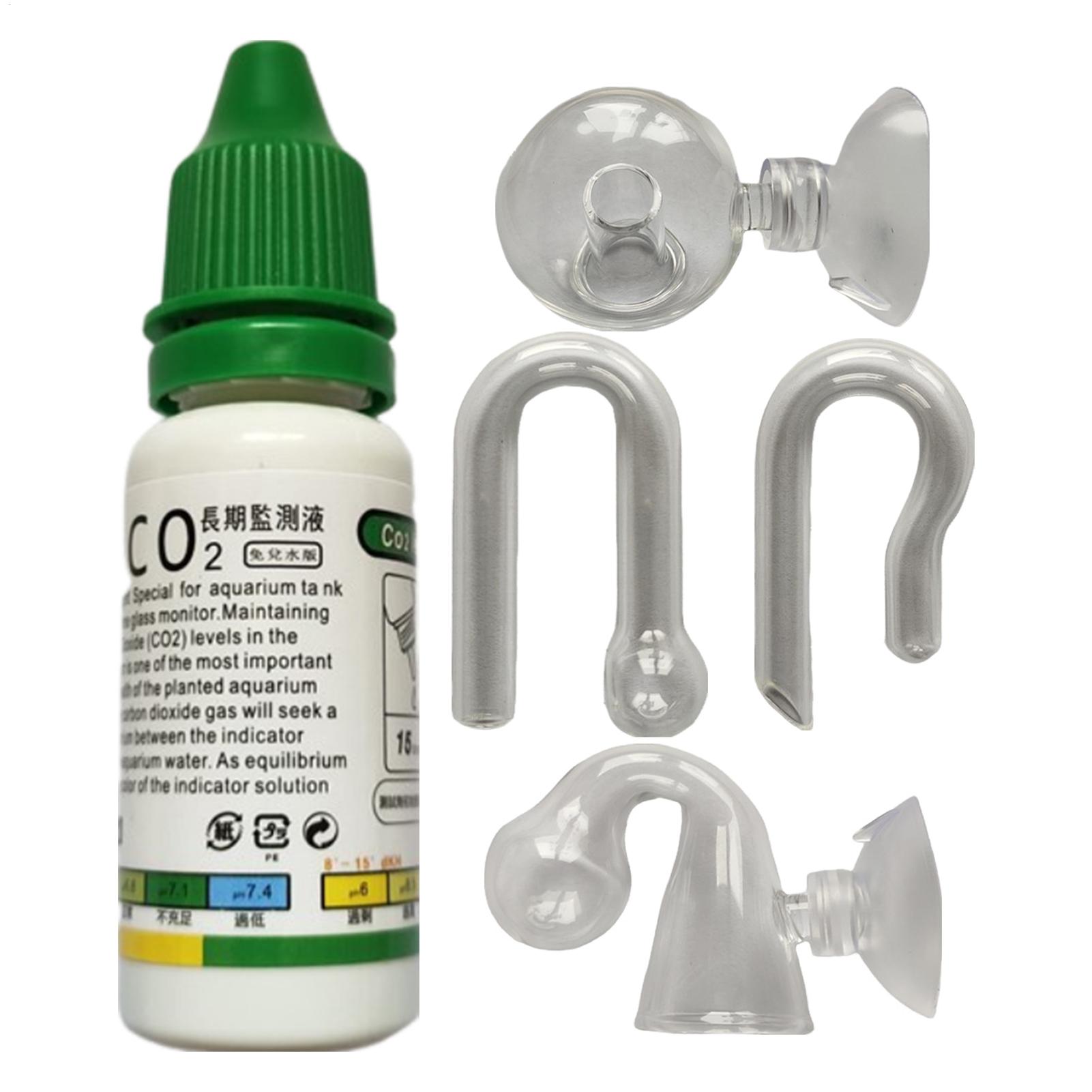 Glass Co2 Drop Checker - Aquarium CO2-Indikatorlösung: Langzeit-Monitor für Fischbecken, CO2-Testflüssigkeit