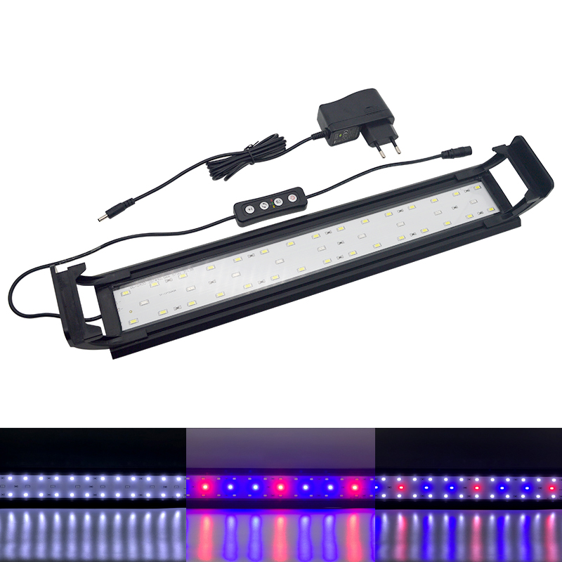 Aquarium Plant Diseases - Aquarium-LED-Licht für 16–64 cm große Aquarien-Vollspektrum-Clip-Lampe,