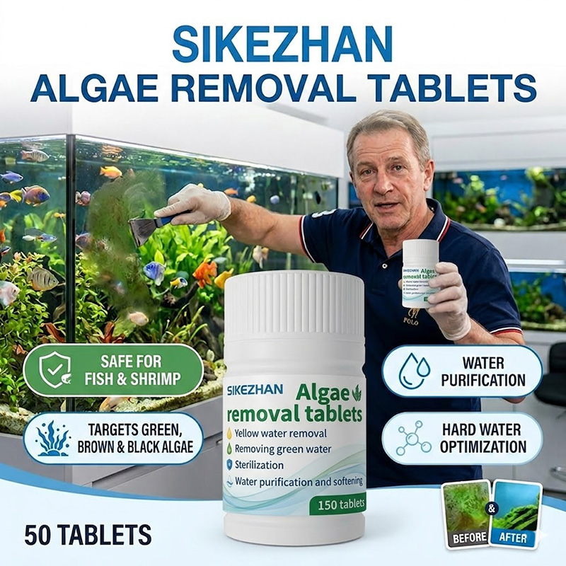 Planted Aquarium Algae Control - Schnelle Algenentferner-Tabletten, Reinigungsblock für Aquarienwasser, sicher