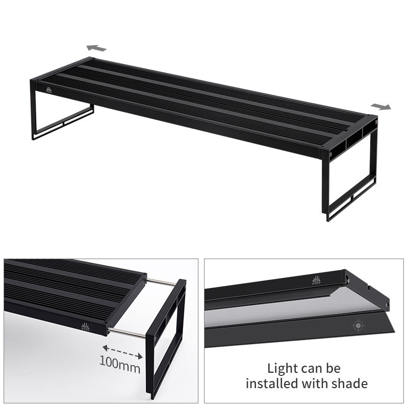 Planted Aquarium Uv Light - L-Serie 60/90/120cm Ver.3 Vollspektrum-Aquarienpflanzen-Wachstumsleuchte Bluetooth RGB+UV