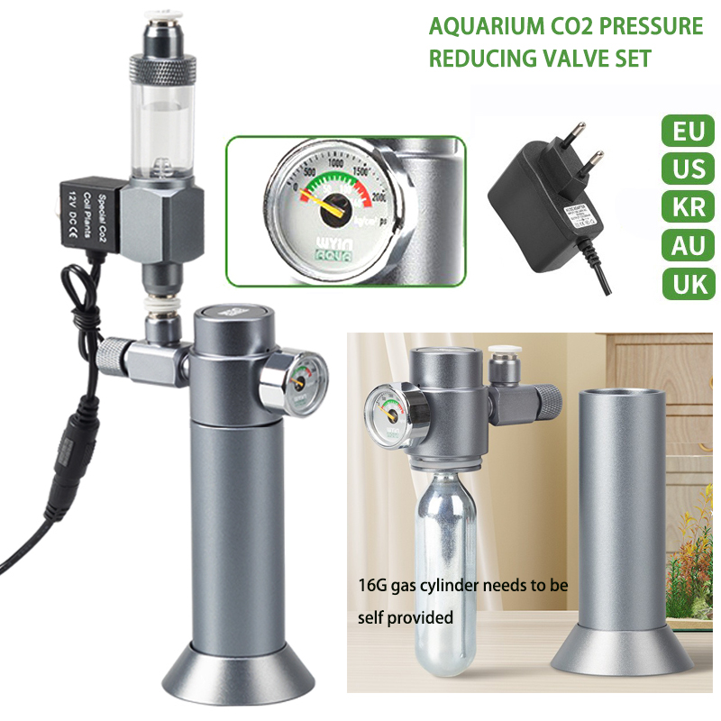 Glass Co2 Drop Checker - Aquarium CO2-Regler Magnetventil Blasenzähler CO2 Mini-Gasflasche