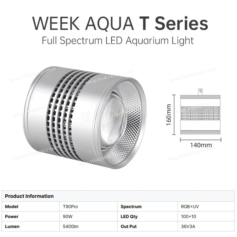 T90 PRO 90W RGB+UV LED Aquariu – Planted Aquarium Uv Light Bewertung und Preis